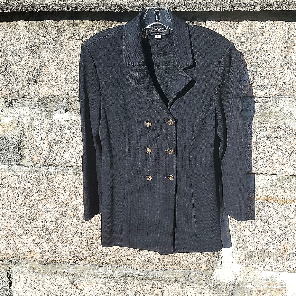 St. John Collection By Marie Gray Double-Breasted Suit Coat Size 8